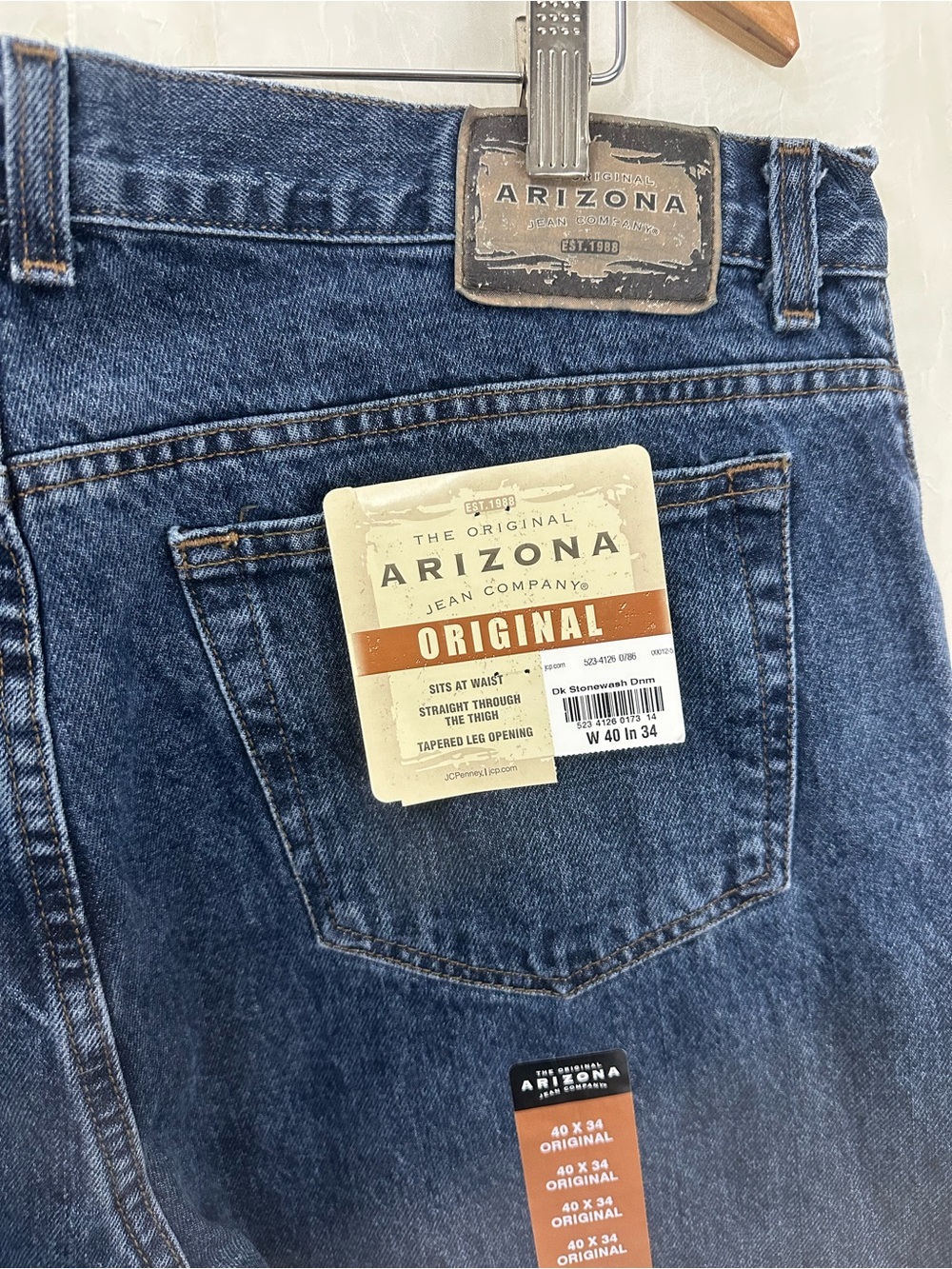 Arizona Jeans Men's Straight Cut Blue NWT 40x34